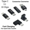 USB 3.1 Type C to USB Type C OTG Adapter 10Gbps 100W PD Fast Charging / OTG Type C to Type C - Gambar 2