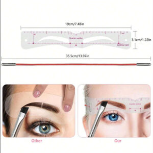Cetakan Alis Eyebrow Stencil 12 Model + Tali - Penggaris Alis Praktis & Akurat