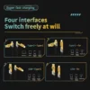 Kabel Data 4in1 Fast Charging 27W + 65W – Kabel Cas 4 Kepala 5A USB Type C & iOS 1M - Gambar 5