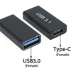 Adapter USB 3.0 Female ke USB Type-C Female – Fast Charging & Transfer Data - Gambar 2